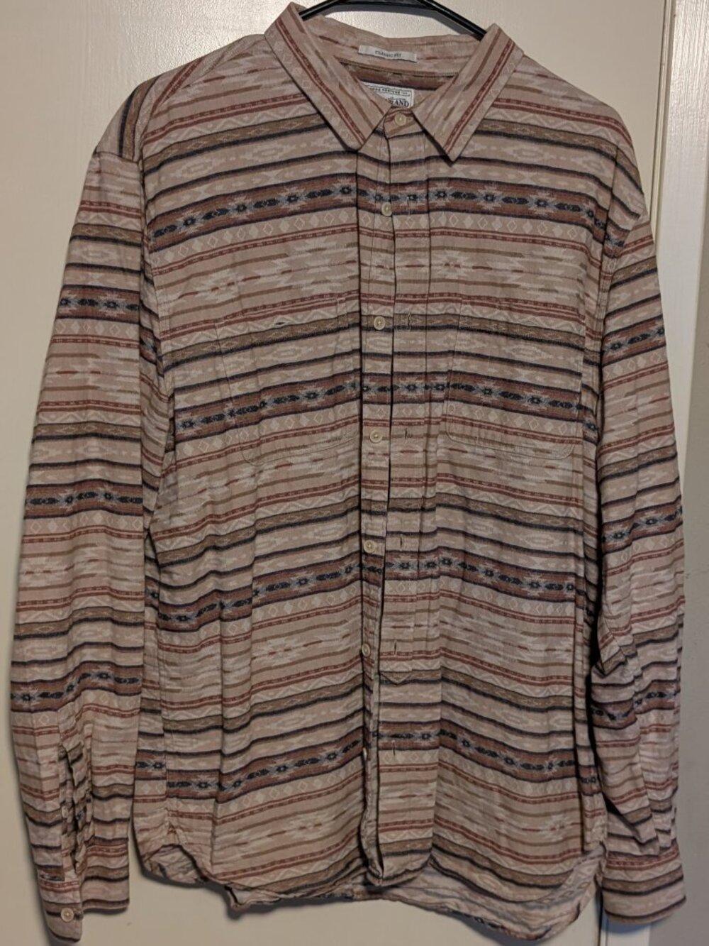 Lucky Brand Men’s XL Classic Fit Southwestern Stripe Button Down Shirt